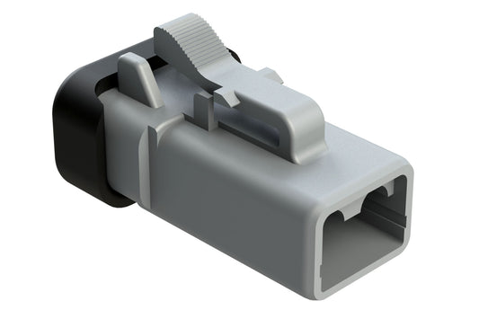 ATP06-2S-MM01 2 Position Plug, Female, Reduced Diameter Seal, End Cap, Grey. DTP06-2S-CE01