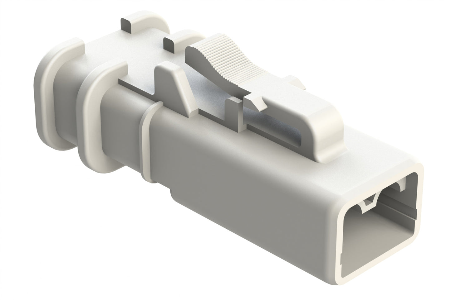 ATP06-2S-OMRDWHT 2 Position Plug, Socket, Overmold Compatible, Reduced Diameter Rear Seal, White