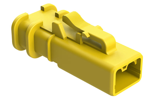 ATP06-2S-OMYEL 2 Position Plug, Socket, Overmold Compatible,Standard Diameter Rear Seal, Yellow