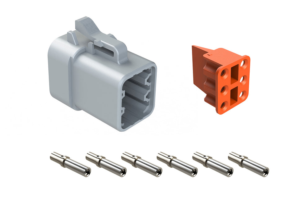ATP06-6S-KIT01 6 Position Plug Kit, Socket Contacts and Wedgelock Incl ...