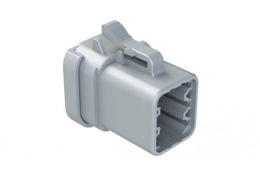 ATP06-6S-MM01 6 Position Plug, Female, Endcap and Reduced Diameter Seal, Grey