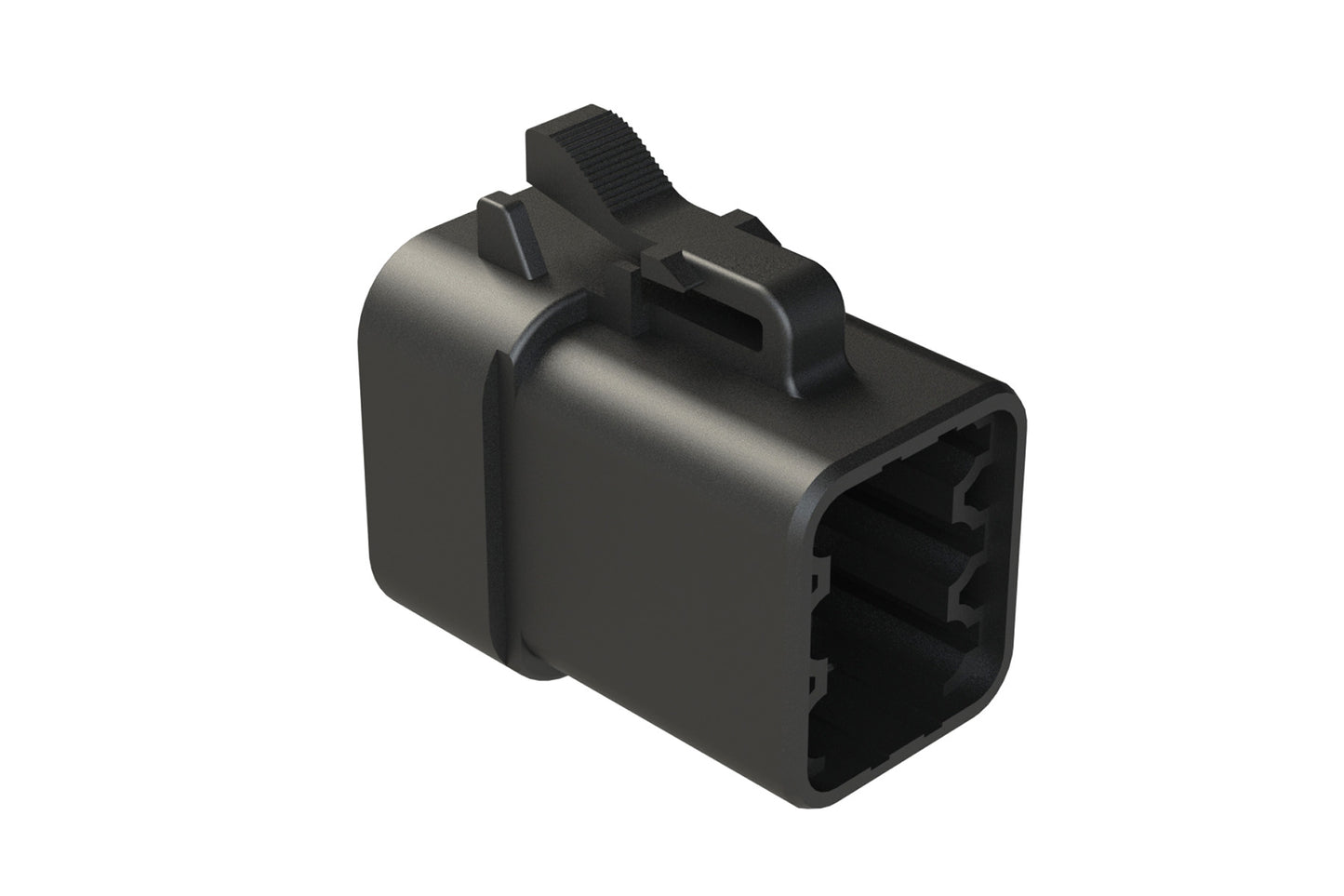 ATP06-6S-RD01BK 6 Position Plug, Female, Reduced Diameter Seal, Black