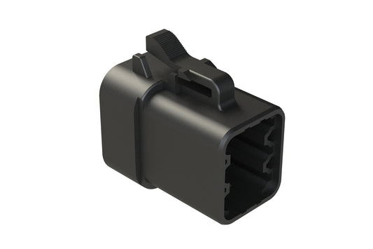 ATP06-6S-RD01BK 6 Position Plug, Female, Reduced Diameter Seal, Black