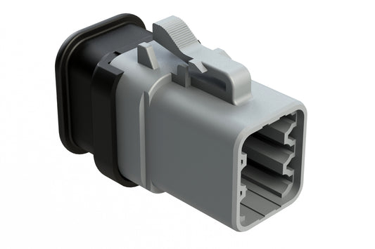ATP06-6S-SR01 6 Position, Plug, Socket, SR01 Strain Relief (Standard Seal), End Cap,Grey Body