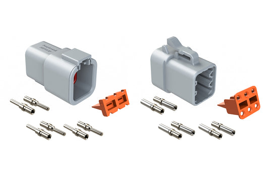 ATP6PS-CKIT 6 Position Plug & Receptacle Kit, Pin Contacts and Wedgelock Included