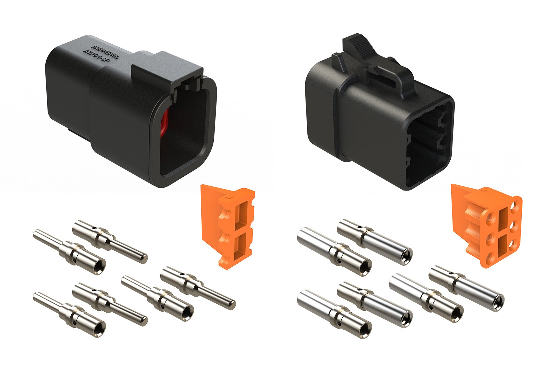 Assembly Point Plug ATP6PSBLK-CKIT 6 Position Plug & Receptacle Kit, Pin Contacts and Wedg ...