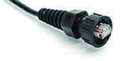 ATRJ8-FSSR RJ Plug, Sealed Strain Relief, Field installable/ Serviceable Assembly, 13/16-28 Thread Receptacles ( RJ plug not included)