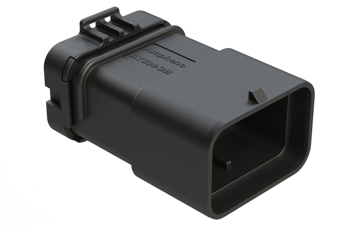ATS04-34PA2 34 Position Inline Receptacle, Pin, Keyed A, Double Latch, Black