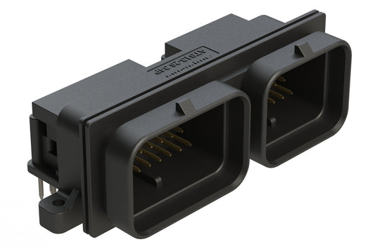 ATS13-2634PAA-BM288-3 60 (26+34) Position PCB Receptacle, Right Angle, Pin, Keyed A+A, Upper Locking, Black