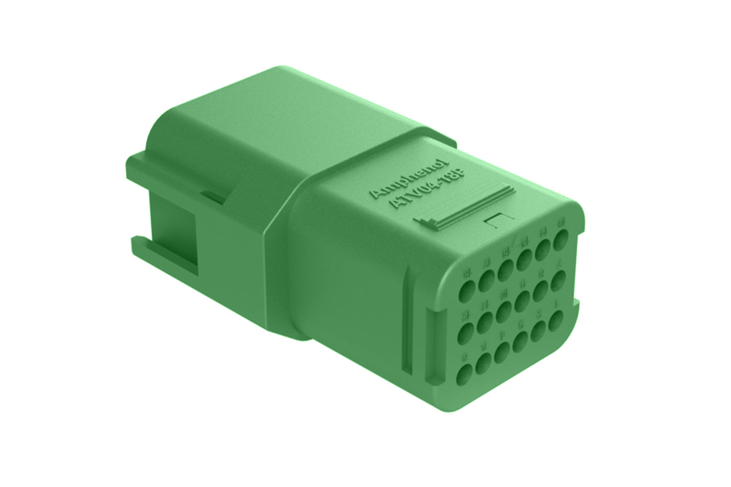 ATV04-18PC-RR01 18 position in-line receptacle, Size 16 contact, key C, double reduced seal