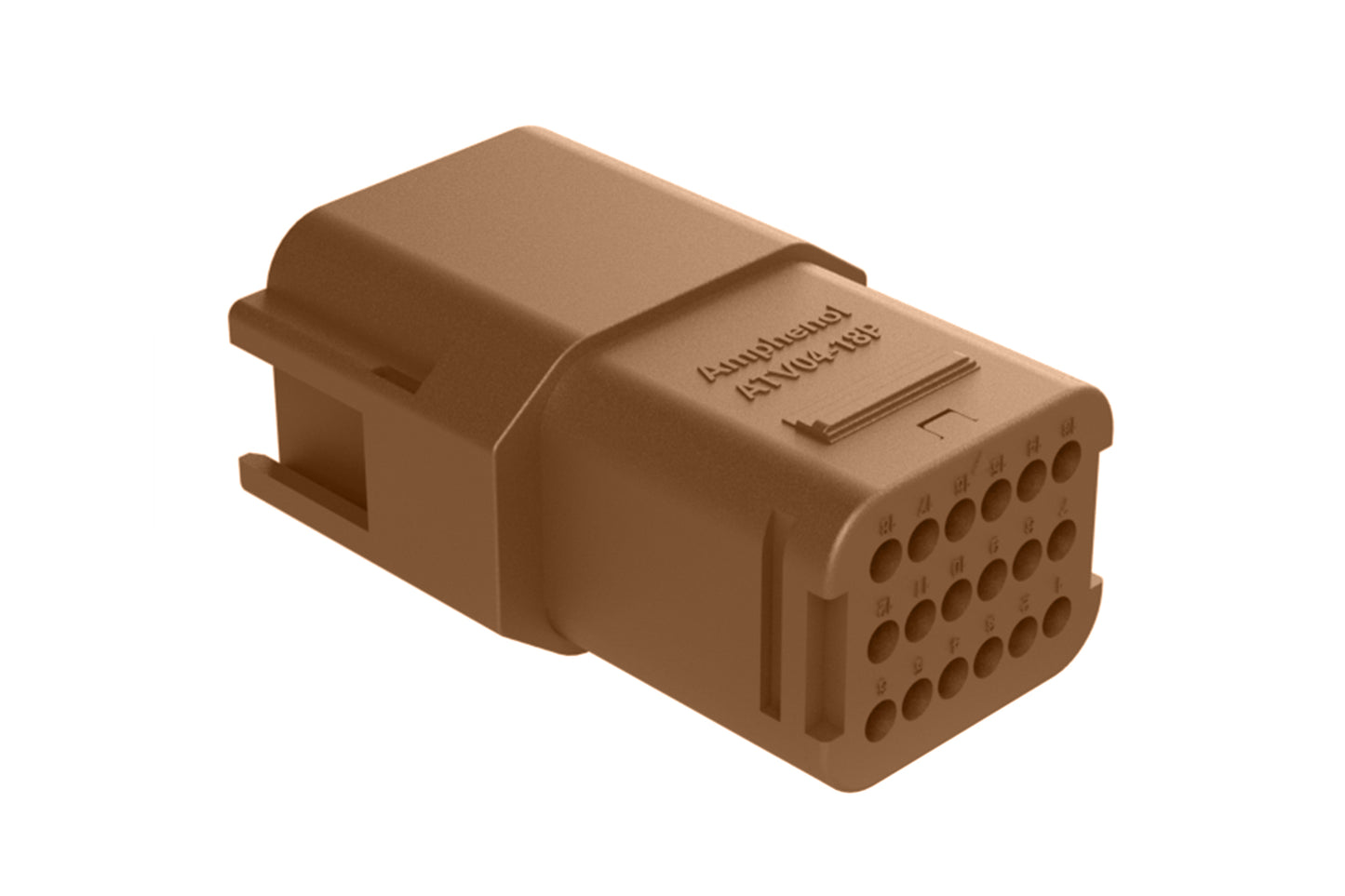 ATV04-18PD-RR01 18 position in-line receptacle, Size 16 contact, key D, double reduced seal