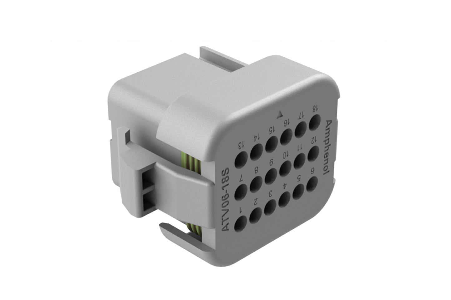 ATV06-18SA-RR01 18 position plug, Size 16 contact, key A, double reduced seal. DTV06-18SA-C015