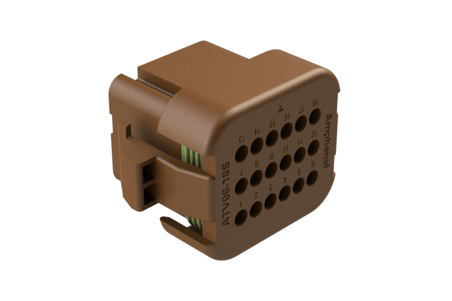 ATV06-18SD-RR01 18 position plug, Size 16 contact, key D, double reduced seal. DTV06-18SD-C015