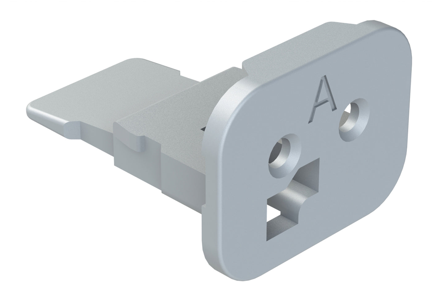 AW2S-A 2 Position, Plug Wedgelock, Keyed A, Grey. W2SA, W2SA-P012