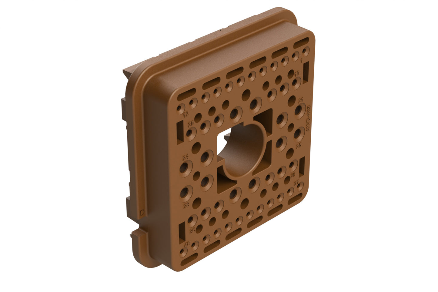 AWB-48SD Wedgelock for 48 Position Plug, Keyed D, Brown. WB-48SD