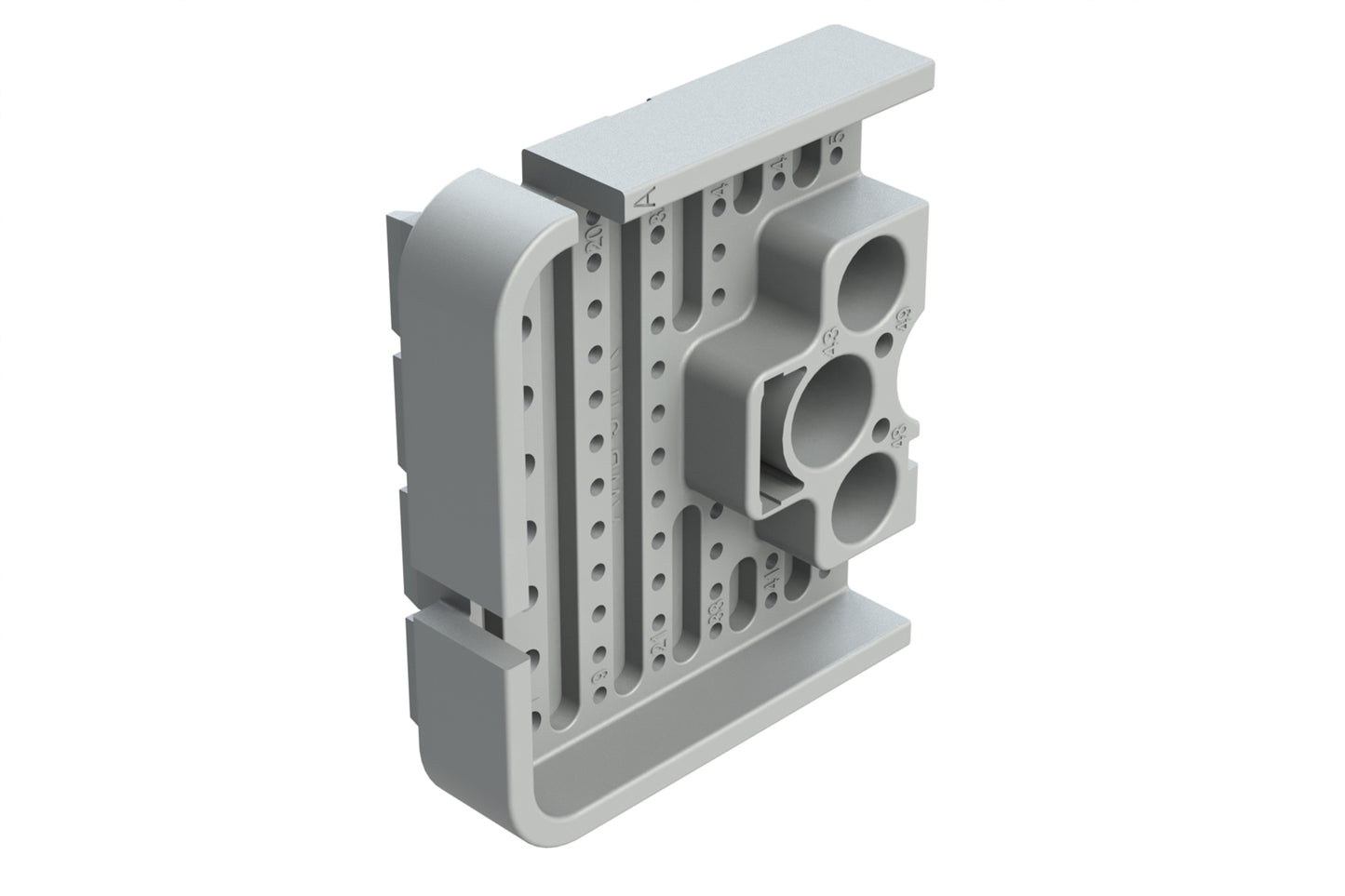 AWB-51PAR Right Wedgelock for 102 Position Receptacle, (51 Positions), Keyed A, Gray. WB-51PAR