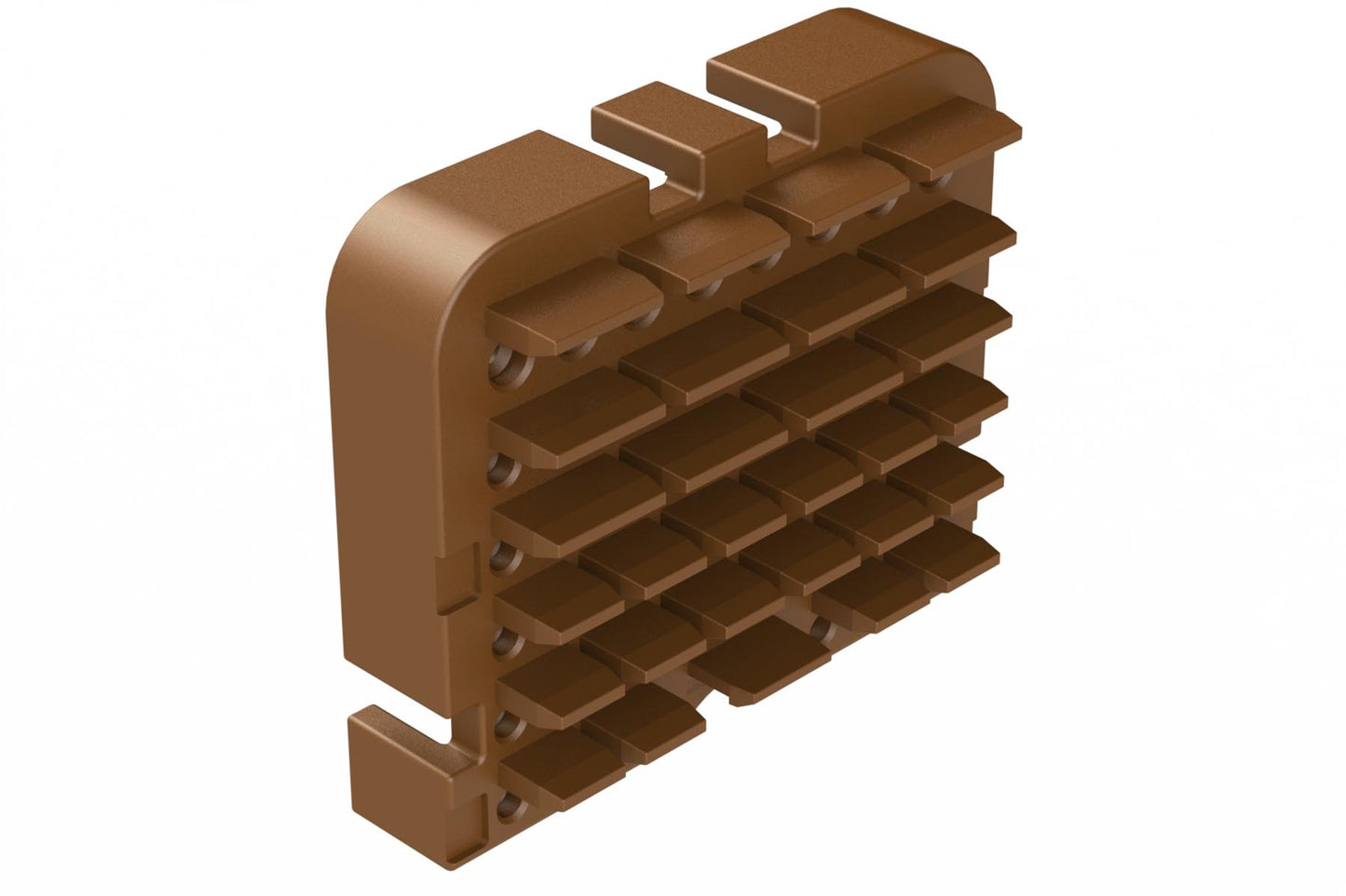 AWB-64PD 64 Position Receptacle Wedgelock for 128 Position Connector, Keyed D, Brown