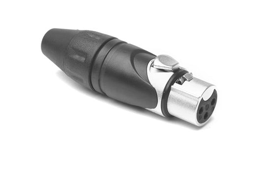 AX3F BULK 3 Pole Socket (Female) Plug. XLRAX Audio Cable Connector. Nickel Finish, Bulk Packaging