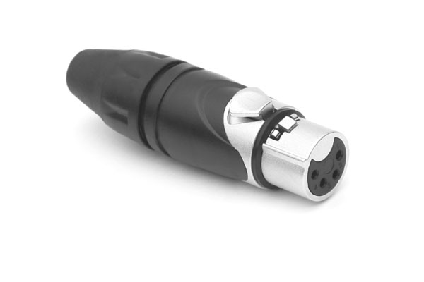 AX4F 4 Pole XLR Female Cable Connector, Nickel Finish. Comparable part no: NC4FXX