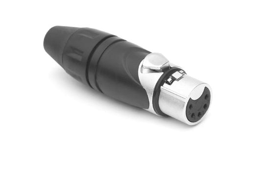 AX5F 5 Pole XLR Female Cable Connector, Nickel Finish. Comparable part no: NC5FXX