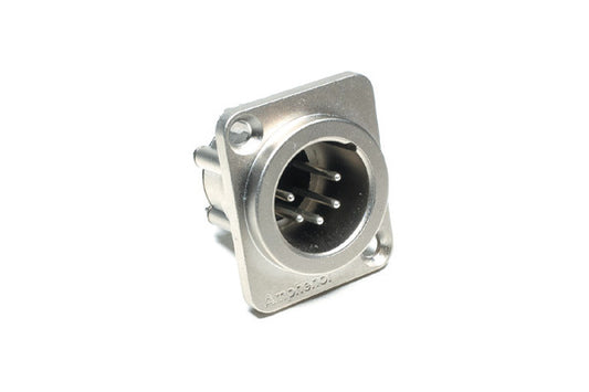 AX5MD 5 Pole XLRMale ChassisMount, Standard,Machined Contacts, Nickel Finish