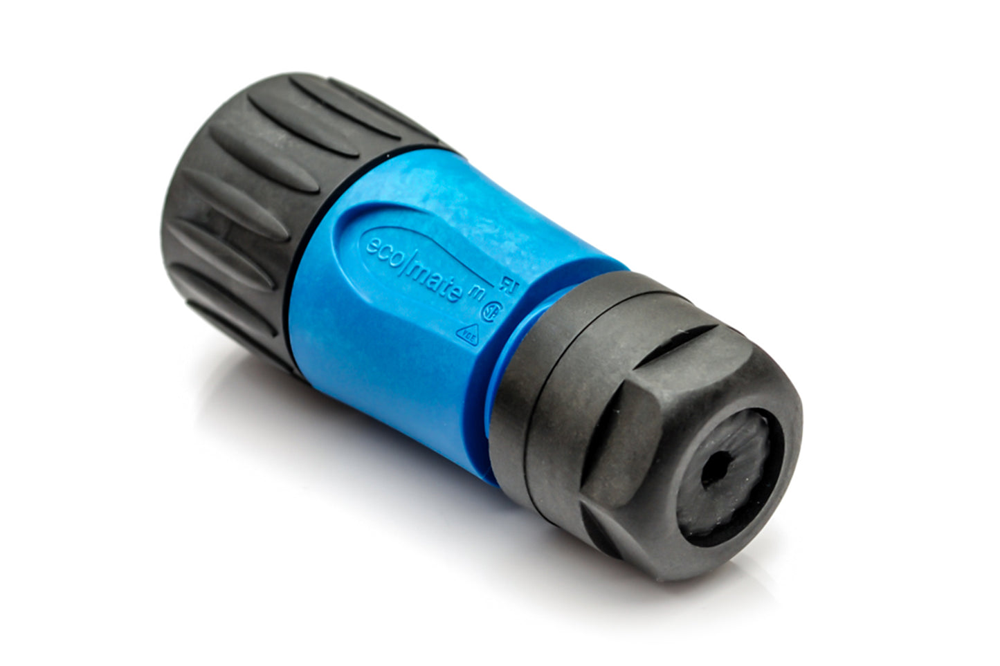 C016 20D003 200 10 3+PE Female straight cable connector with strain relief and clamping ring. Field installable screw termination.