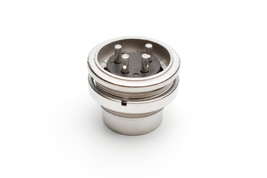 C091 31C004 100 2 Rear mounting male metal Connectors with O-ring seal and ring nut mount (hex nut available upon request). Complete EMI shielding in the fully mated and locked position (EMI security). Contacts included.