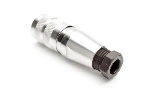 C091 31D005 100 2 Female Connectors with internal strain relief and metal locking ring. Complete EMI shielding in the fully mated and locked position (EMI security). Screw locking according to IEC 61076-2-106. Contacts included.