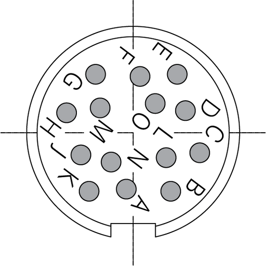 C091 31S014 100 2 Flange mount male metal Connectors with O-ring seal and ring nut (hex nut available upon request). Complete EMI shielding in the fully mated and locked position (EMI security). Contacts included.