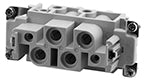 C146 10B004 100 13 4 Position Female insert with power and signal contacts. Comparable Part No. 09380062711