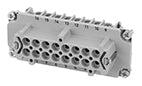 C146 10B006 102 3 6+PE  with 2 delayed mating contacts. Female insert with wire protection for screw termination. Comparable Part No. 09340062701