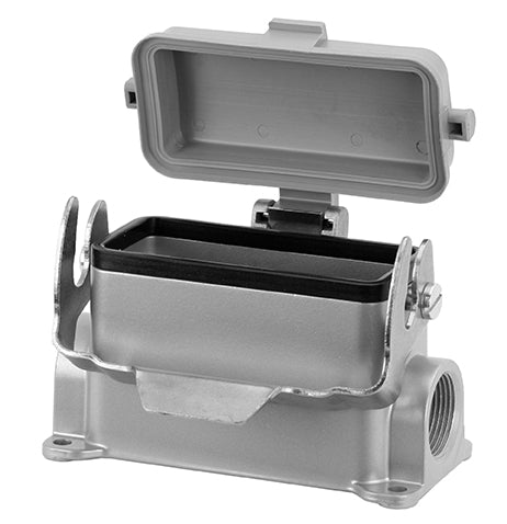 C146 10N016 806 2 Single side entry housing with high profile and thermoplastic spring cover. Comparable Part No. 09300160255