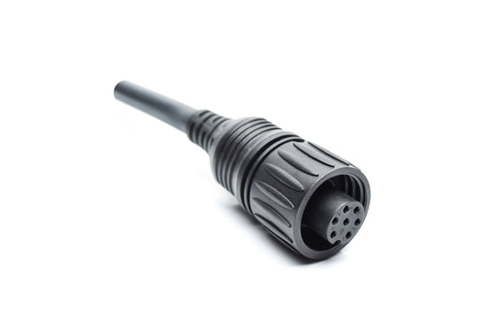 CA0161B22602012 Ecomate 7 Position (6 +PE) Circular Molded, Std. Strain relief, Female to Leads, 16AWG, PVC, TC-ER, UL  Flexible Cable Assy, 2 Meter
