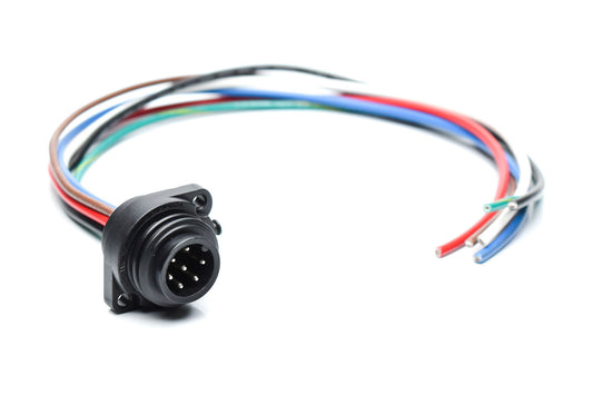CA0161G116003 Ecomate 7 Position (6 +PE) Male Receptacle, 16AWG Leads, UL1015 , 0.3 Meter