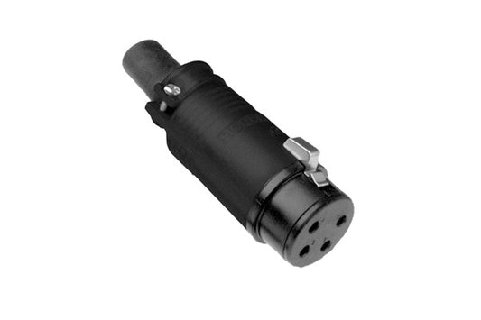 EP-6-11PB 6 Pole FemaleMetal Loudspeaker Cable Connector,Machined Contacts,Black Finish