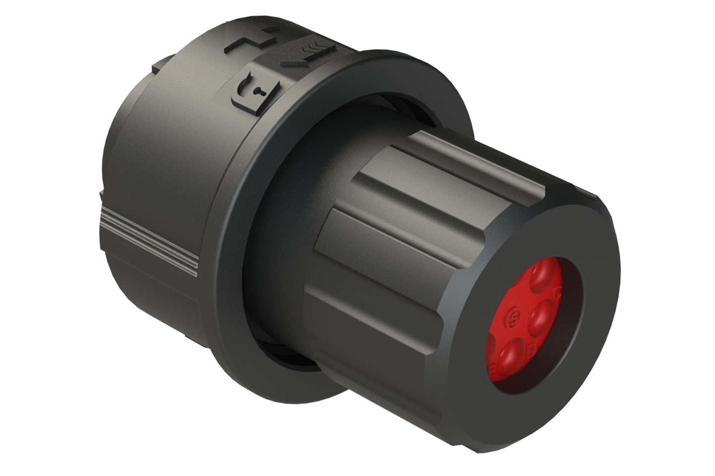 FLS610N6SHEC03 Plug, 6 Position, Female, Shell Size 10, Silicone Seal and End Cap with Individual Wire Sealing, Auto-Lock