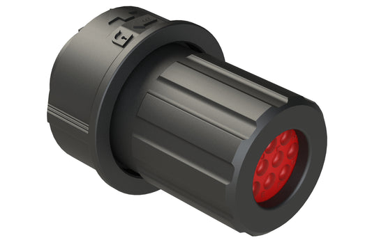 FLS612N10PHEC03 Plug, 10 Position, Male, Shell Size 12, Silicone Seal and End Cap with Individual Wire Sealing, Auto-Lock