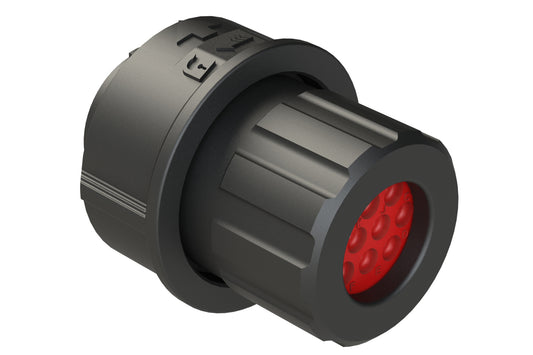 FLS612N10SHEC03 Plug, 10 Position , Female, Shell Size 12, Silicone Seal and End Cap with Individual Wire Sealing, Auto-Lock