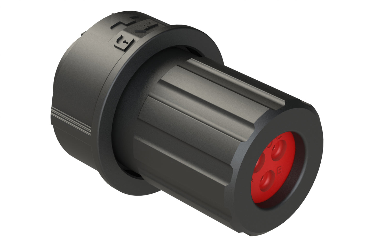 FLS612N3PHEC03 Plug, 3 Position, Male, Shell Size 12, Silicone Seal and End Cap with Individual Wire Sealing, Auto-Lock