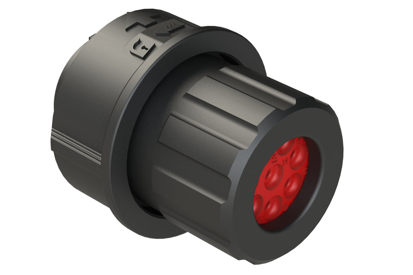 FLS612N8SHEC03 Plug, 8 Position, Female, Shell Size 12, Silicone Seal and End Cap with Individual Wire Sealing, Auto-Lock