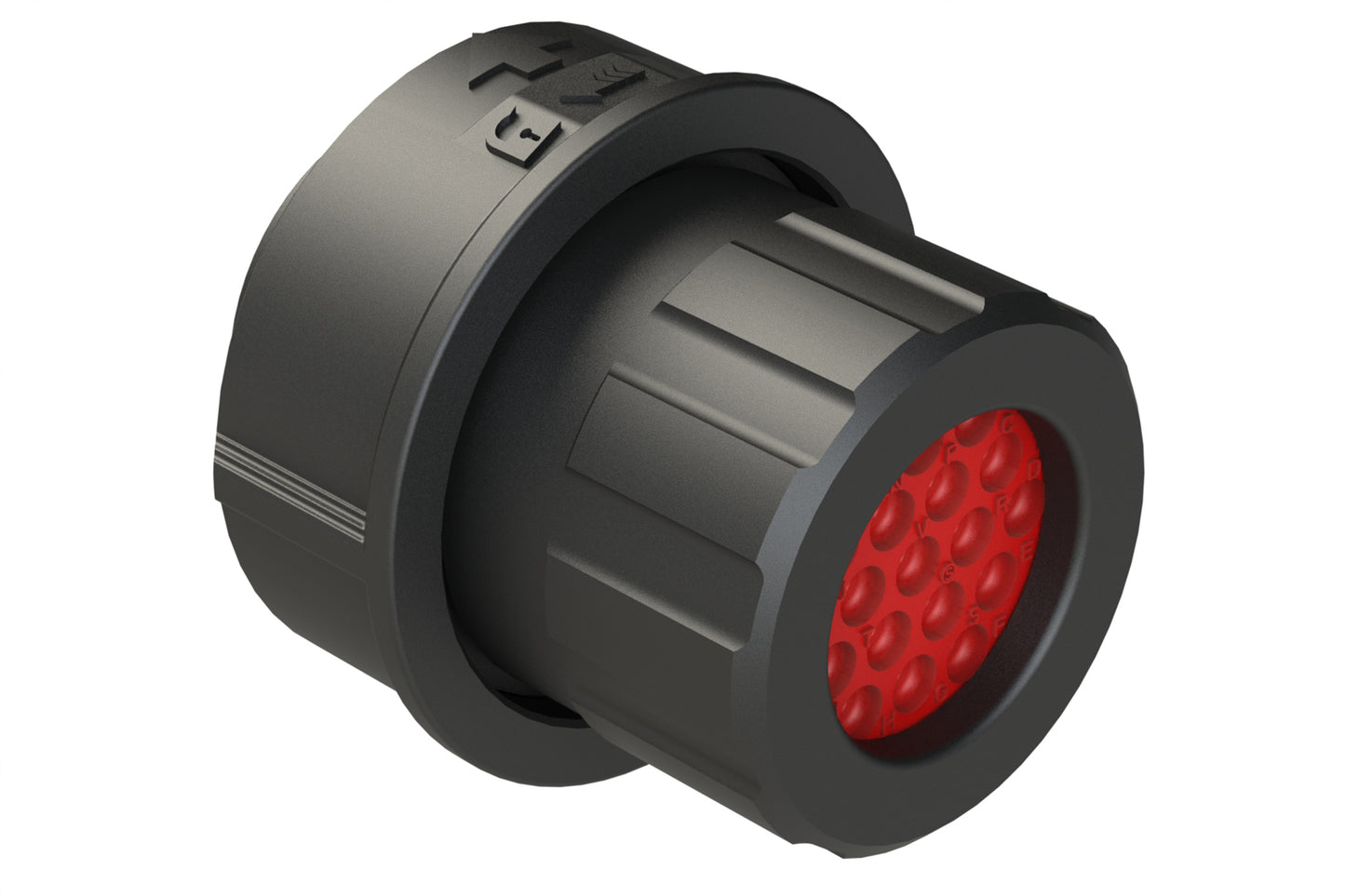 FLS614N19SHEC03 Plug, 19 Position, Female, Shell Size 14, Silicone Seal and End Cap with Individual Wire Sealing, Auto-Lock