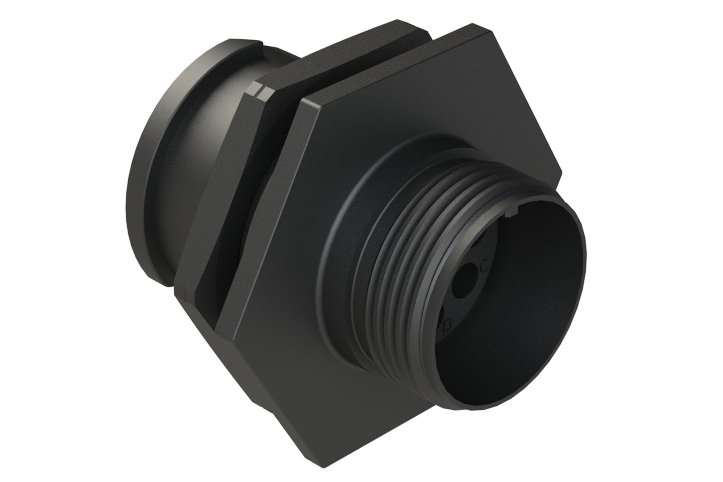 FLS714N8S03 Receptacle, Jam Nut, 8 Position, Female, Shell Size 14, Silicone Seal, Auto-Lock