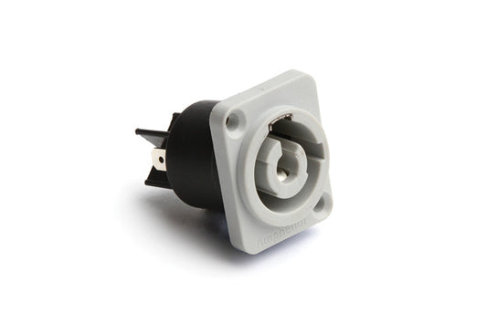 HP-3-MDG Power ChassisMount, Power Out, SolderTabs 3/16", with Insulation Divider,Thermoplastic, Grey. Comparable part no: NAC3MPB-1