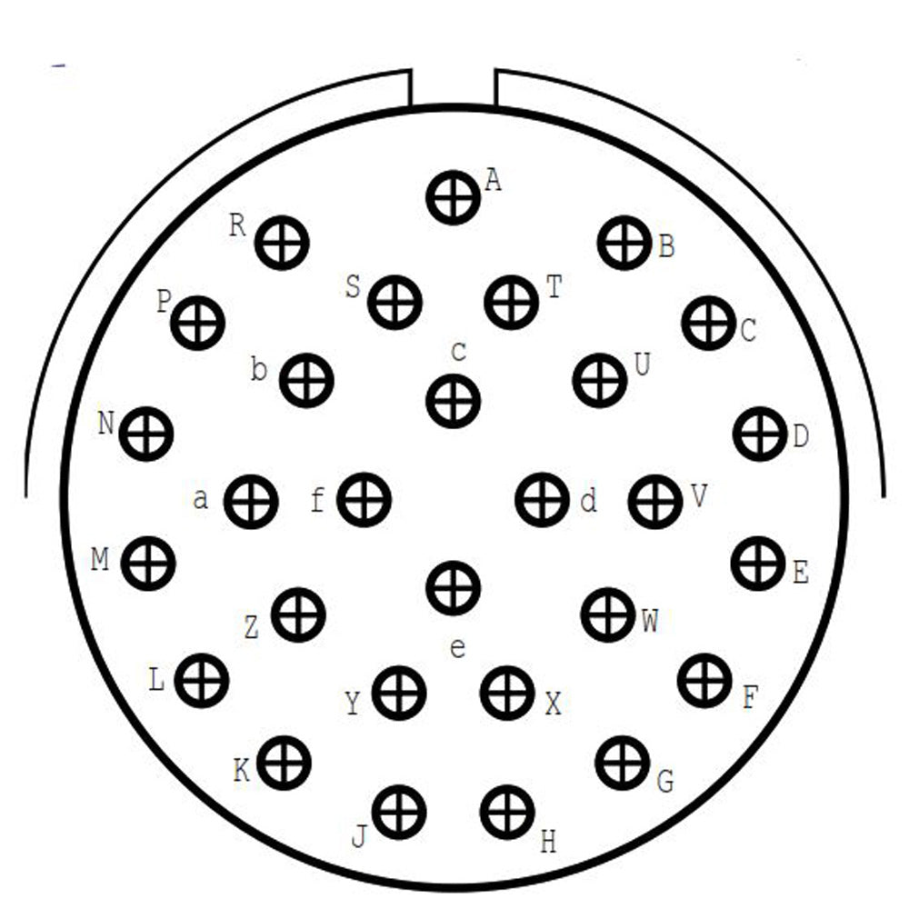 D38999/24FJ29PB Jam Nut Receptacle