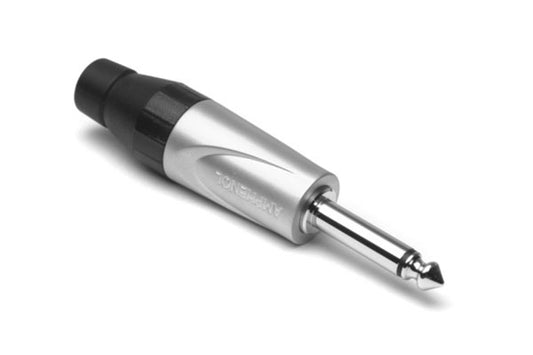 JM2P-AU 1/4" JumboMono Phone Connector,Thermoplastic Backshell, Gold Plated Contacts, Satin Finish