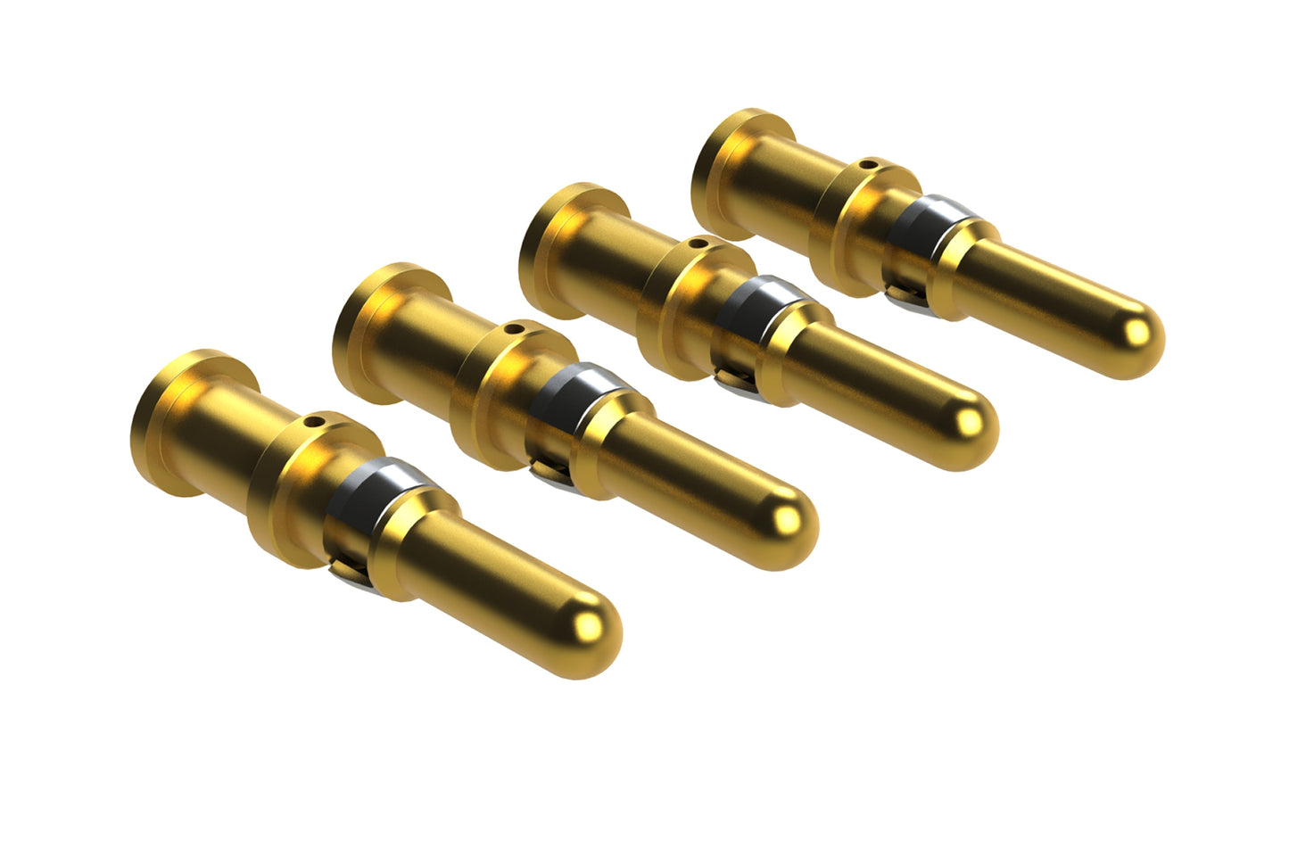 MP10A23G5L 3.6mm (10mm²) Male Contact, 5μ" Gold Plating, Machined, Wire Range 10-12AWG