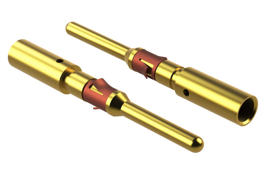 MP14M23F Pin Contact, Machined, Gold Flash, Wire Range 2.0-2.5mm², 14 AWG