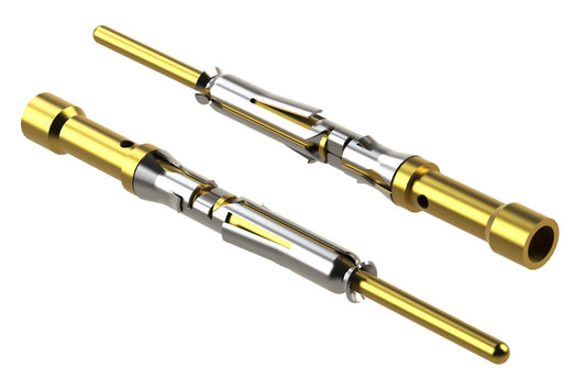 MP20W23F Pin Contact, Machined, Gold Flash, Wire Range .34-.50mm², 22-20 AWG