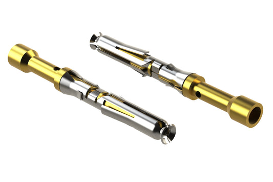 MS24W23G15 Socket Contact, Machined, Gold 10µ", Wire Range .13-.25mm², 26-24 AWG