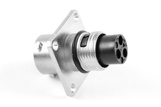 RT00103PNH03 3 Position Square Flange Receptacle, Male, Shell Size 10 with Silicone Seal